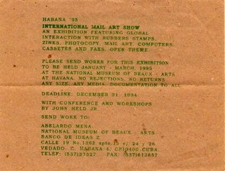Item #1408 INTERNATIONAL MAIL ART SHOW, HAVANA Ÿ95