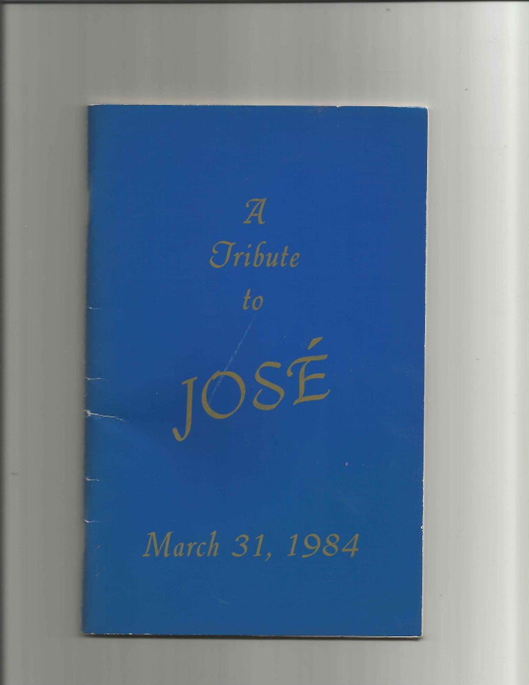 Item #1647 A Tribute to Jose; March 31, 1984. GAY RIGHTS, Jose Julio SARRIA.